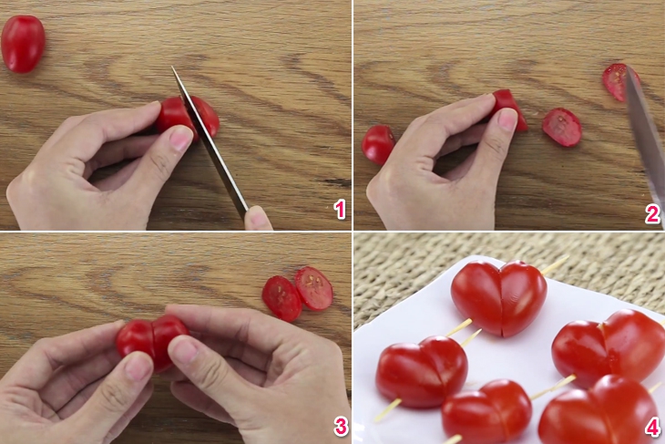 mẹo trang trí đồ ăn ngày valentine
